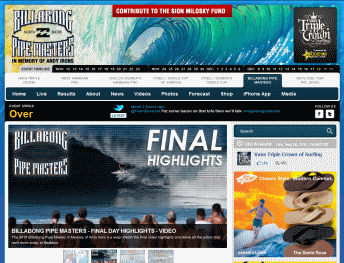 Van Triple Crown of surfing Billabong Pipe Masters